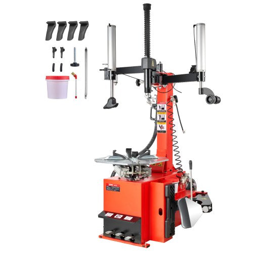 VEVOR Tire Changer Machine, 1.5HP Copper Motor, Durable Tire Changer with Air Pressure Gauge & Pneumatic Assist Arm, Pedal Operated Tire Changer with