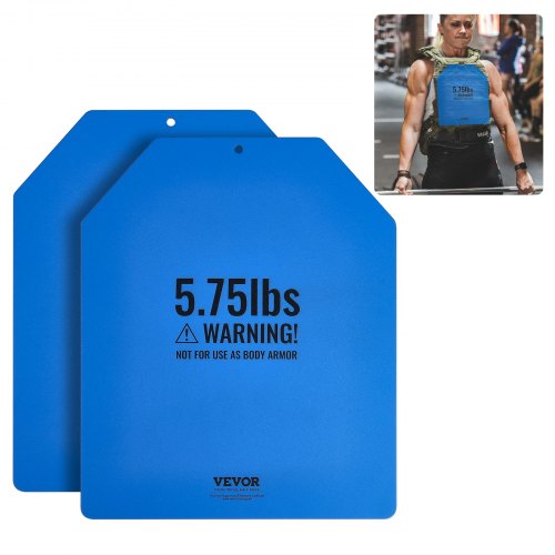 VEVOR Weight Vest Plates, 5.75 LB Pairs, Premium Steel Weighted plates, Contoured Ergonomic Fit – WODs, Additional Weight for Weight Vests, for Streng