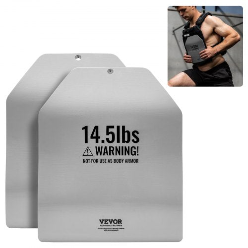VEVOR Curved Weight Vest Plates, 14.5 LB Pairs, Premium Steel Weighted plates, Contoured Ergonomic Fit – WODs, Additional Weight for Weight Vests, for