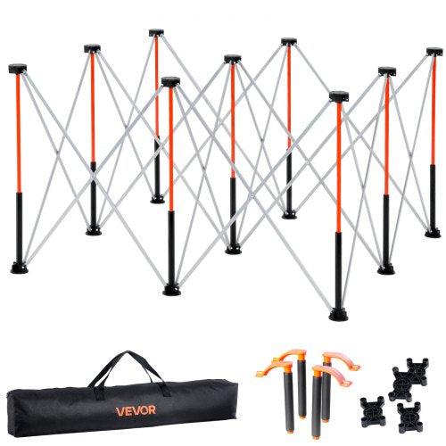 VEVOR Portable Folding Workstand, 1264 x 1264 mm Collapsible Workbench, 1589 kg Weight Capacity, No Assembly Foldable Work Stand with Storage Bag, Tab