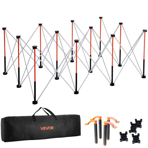 VEVOR Portable Folding Workstand, 6.12 x 4.14 ft Collapsible Workbench, 4500 lbs Weight Capacity, No Assembly Foldable Work Stand with Storage Bag, Ta