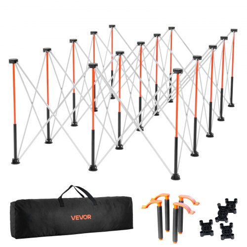 VEVOR Portable Folding Workstand, 2455 x 1260 mm Collapsible Workbench, 2724 kg Weight Capacity, No Assembly Foldable Work Stand with Storage Bag, Tab