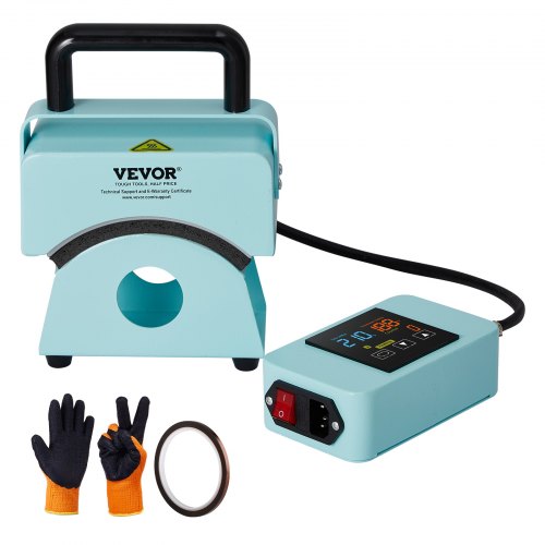 VEVOR Hat Press Machine, Mini Hat Heat Press for Caps with Integrated Control Panel, Cap Heat Press Machine with 5.9x3.15 inch Curved Heating Plate, S