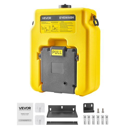 VEVOR Portable Eye Wash Station 14 Gal, OSHA-Approved Eyewash Station Wall-Mounted-On Flat Surface, Emergency Eye Wash Unit with 2 Sprays, First Aid E