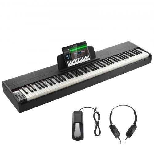 VEVOR Weighted Digital Piano, 88 Key Fully Weighted Keys, Electric Piano Dual Keyboard & Speakers with Sustain Pedal Headphone 200 Tones & Rhythms, Su
