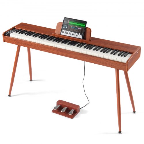 VEVOR Weighted Digital Piano, 88 Key Fully Weighted Keys, Electric Piano Dual Keyboard & Speakers Four Legged Piano Stand with Headphone 200 Tones & R