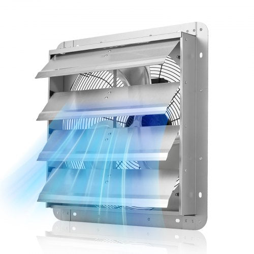 VEVOR 18 inch Shutter Exhaust Fan, Wall Mounted Attic Vent Fan with 2200 CFM Airflow, AC Motor, Heavy-duty Steel Construction, Low Noise for Shed, Gar