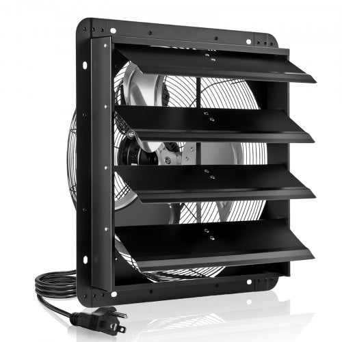 VEVOR 18 inch Shutter Exhaust Fan, Wall Mounted Attic Vent Fan with Variable Speed Controller, 2200 CFM, AC Motor, Heavy-duty Steel, Low Noise for She