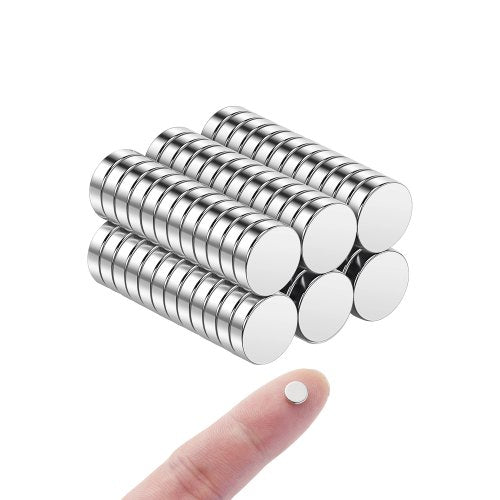 VEVOR Rare Earth Magnets, 100 Pcs Strong Round Small Neodymium Magnets Disc with Transparent Storage Box, for Whiteboard, Refrigerator, Cabinet, Dry E