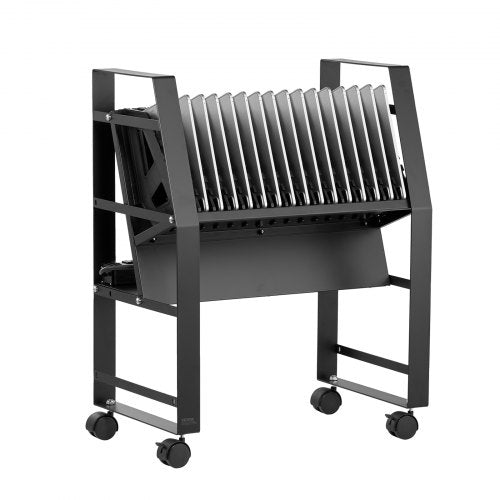 VEVOR Charging Cart, 16 Device Mobile Open Charging Station, Up to 15.6 in Screen Size, Office and Classroom Mobile Charging Cart, for Chromebook, Tab