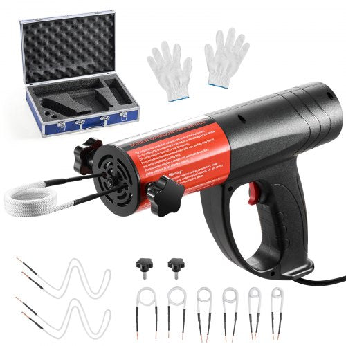 VEVOR Induction Heater Bolt Removal, 1500W 110V Magnetic Induction Heater Kit, Handheld Nut Buster Tool, Mini Heating Machine for Rusty Screw Removing