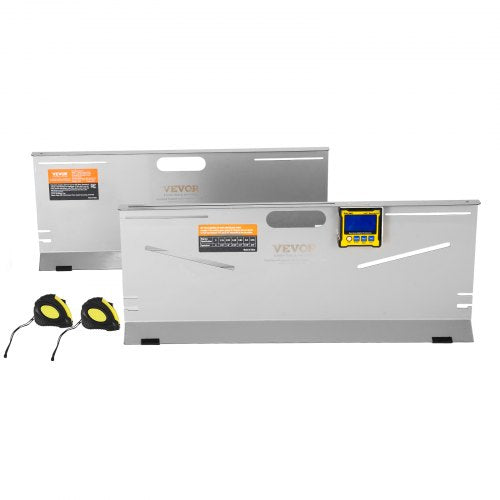 VEVOR Wheel Alignment Tool, 2-Pack Toe Plates, Camber-Caster-Toe Gauge 0.1° Accuracy, Stainless Steel Tool Plate, Magnetic Slots and 6 Alignment Rods,