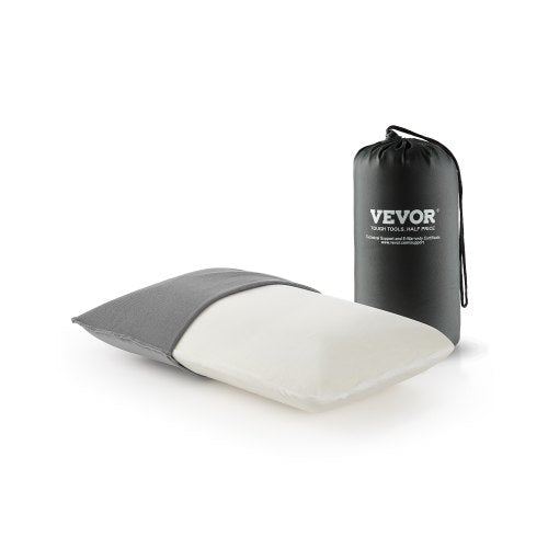 VEVOR Camping Pillow, Memory Foam Travel Pillow with Double-Sided Cover, Portable Backpacking Pillows with Removable & Washable Cover and Storage Bag,