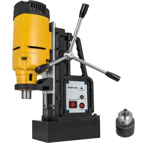 VEVOR 1200W Magnetic Drill Press with 9-10 Inch (23mm) Boring Diameter Magnetic Drill Press Machine 2920 Lbs Magnetic Force Magnetic Drilling System 5