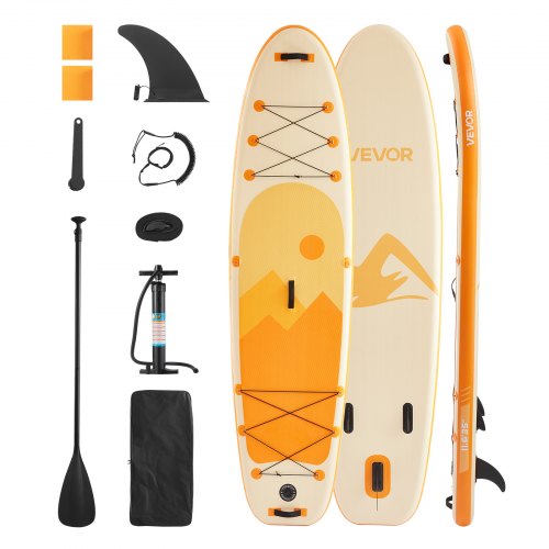 VEVOR Inflatable Stand Up Paddle Board, 3.53m x 89cm x 15cm Wide Ultra-Light SUP Paddleboard, All Accessories Included, Pump, Paddle, Fin, Backpack, A