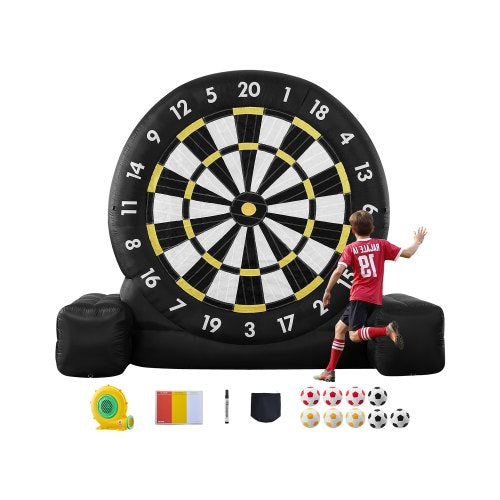 VEVOR Inflatable Soccer Dart Board, over 10 ft High Giant Soccer Dart Board with 9 Kick Balls & Air Pump, 2-Minutes Setup & Storage Bag for Easy Carry
