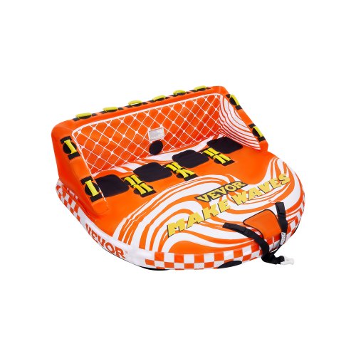 VEVOR Towable Tube for Boating, 1-4 Riders Inflatable Boat Tubes and Towables, 680lbs Water Sport Towable Tube for Boat to Pull - with Full Nylon Cove