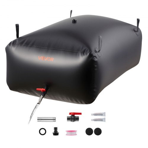 VEVOR Water Storage Bladder 142.7 Gallon Large Capacity Water Bag, Portable & Collapsible Soft Waters Container, Leakproof & Tear-Resistant PVC Emerge