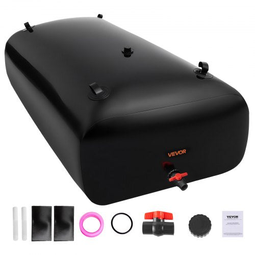 VEVOR Water Storage Bladder, 330L Water Storage Container Tank, 1000D PVC Large Capacity Soft Bag Bladder, Collapsible Portable for Garden Irrigation,