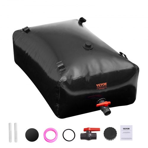 VEVOR 330L-87.17 Gallon Water Storage Bladder, RV Water Tank, 1000D PVC Collapsible Water Storage Containers, Large Capacity Soft Water Bag, Portable