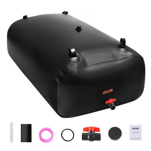 VEVOR Water Storage Bladder, 142.7 Gallon (540L) Water Storage Container Tank, 1000D PVC Large Capacity Soft Bag Bladder, Collapsible Portable for Gar