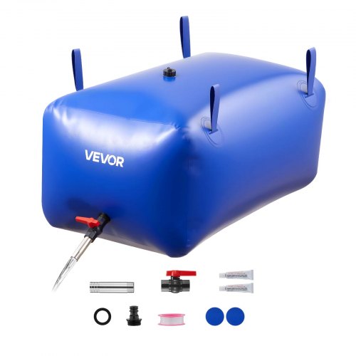 VEVOR Water Storage Bladder 63.4 Gallon Large Capacity Water Bag, Portable & Collapsible Soft Waters Container, Leakproof & Tear-Resistant PVC Emergen