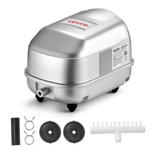 VEVOR Linear Air Pump, 792.52 GPH Air Flow, Septic Aerator Pump, Aeration System for 8 ft Deep Ponds, Fit for Septic Tanks, Aquariums, Waste Treatment