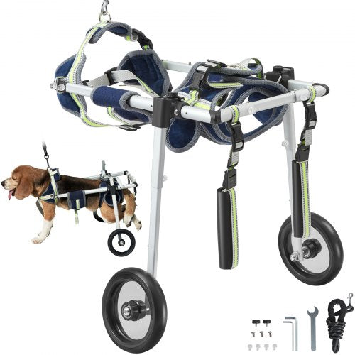 VEVOR 2 Wheels Dog Wheelchair for Back Legs, Pet Wheelchair Lightweight & Adjustable Assisting in Healing,  Dog Cart-Wheelchair for Injured, Disabled,