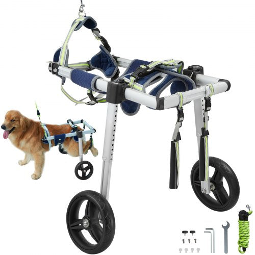 VEVOR 2 Wheels Dog Wheelchair for Back Legs, Pet Wheelchair Lightweight & Adjustable Assisting in Healing,  Dog Cart-Wheelchair for Injured, Disabled,