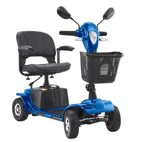 VEVOR Heavy-Duty 4 Wheel Mobility Scooter for Adults & Seniors - Folding Electric Powered Mobility Scooter & 12 Mile Long Range, All Terrain Travel Sc