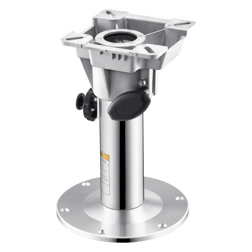 VEVOR Boat Seat Pedestal, Adjustable Height from 12.76 to 18.7 Inches, Aluminum Alloy Boat Chair Base with Locking Design, Waterproof & Rust-resistant