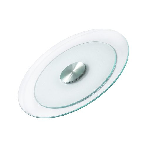 VEVOR 20 in Glass Lazy Susan Turntable, 360° Rotation Round Clear Tabletop Rotating Tray, Tempered Glass Dining Table Centerpiece, Smooth and Silent S