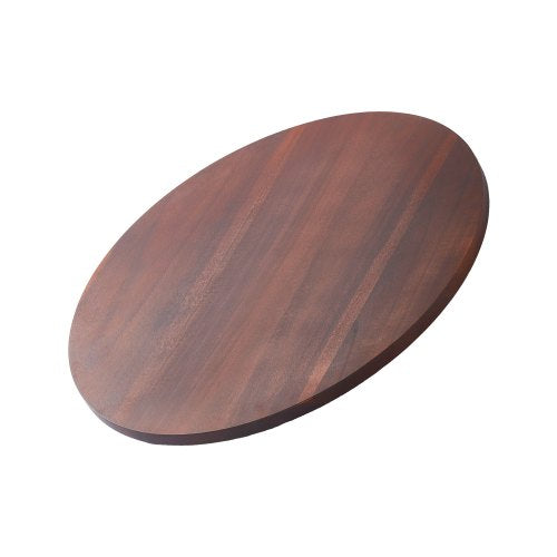 VEVOR 24 in Wood Lazy Susan Turntable, 360° Rotation Round Clear Tabletop Rotating Tray, Acacia Wood Dining Table Centerpiece, Smooth and Silent Spin,