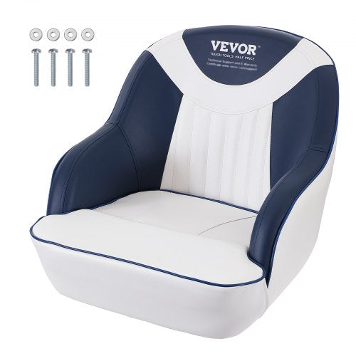 VEVOR Captain Bucket Seat, Pontoon Boat Seat with Thickened Sponge Padding, Boat Captain Chair for Fishing Boat, Sightseeing Boat, Speedboat, Canoe, 1