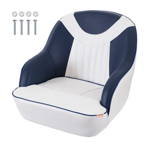 VEVOR Captain Bucket Seat, Pontoon Boat Seat with Thickened Sponge Padding, Boat Captain Chair for Fishing Boat, Sightseeing Boat, Speedboat, Canoe, 1