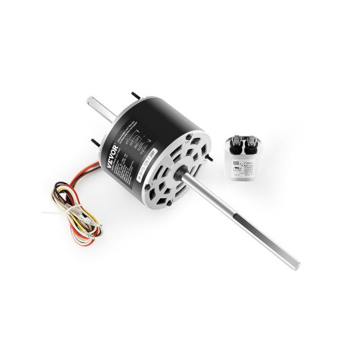VEVOR 1-3HP RV Air Conditioner Motor with Capacitor, AC115V 3A, 1675 RPM, Replacement for Coleman Mach RV AC Fan Motor, Replaces Fasco D1092, 1468-306