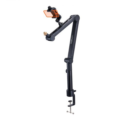 VEVOR Microphone Boom Arm with Desk Mount, 360° Rotatable, Adjustable Mic Stand with 3-8" to 5-8" Adapter Port Headset Hook, for Blue Yeti Hyperx Quad