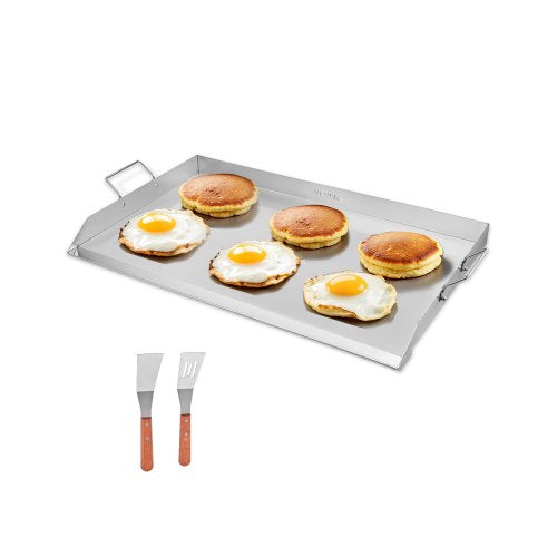 VEVOR Stainless Steel Griddle, 36x22 inch Universal Flat Top Rectangular Plate, Gas Grill Griddle for BBQ Grill, Teppanyaki, Portable Family Cookware