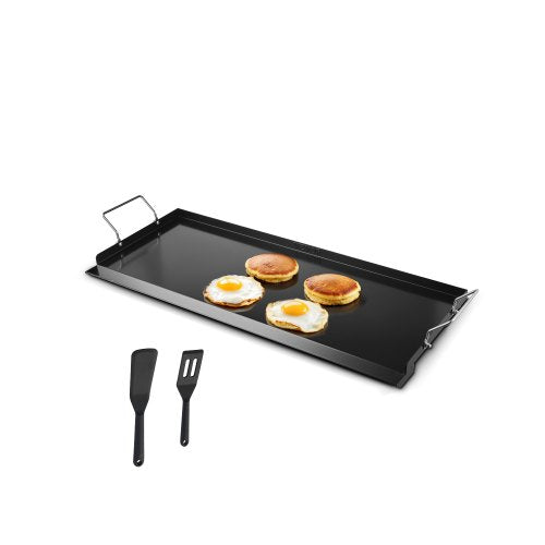 VEVOR Carbon Steel Griddle, 32x14 inch Universal Flat Top Rectangular Plate, Gas Grill Griddle for BBQ Grill, Teppanyaki, Portable Family Cookware wit