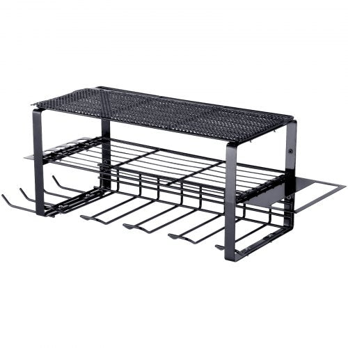 VEVOR Power Tool Organizer, 4 Slot, 3 Layers, Cordless Drill Holder Wall Mount, Battery Charging Station Storage Rack, Multi-Function Garage Organizat