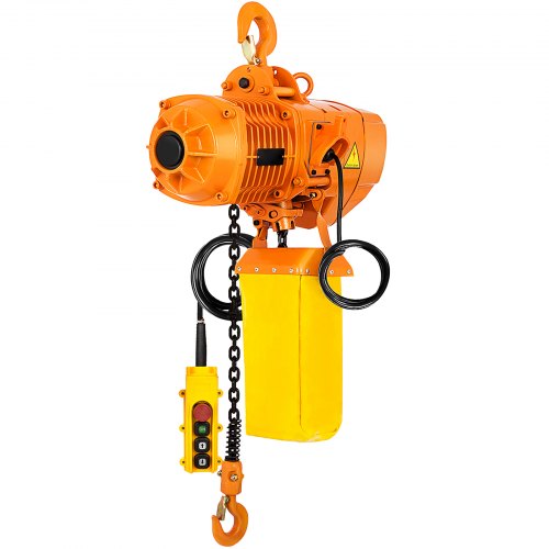 VEVOR 1 Ton Electric Chain Hoist, Single Phase 2200Lbs 10ft Lift Height with Electrical Hook, Mount Chain Hoist G80, Double Chain with Pendant Control
