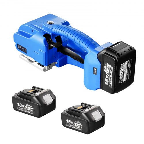 VEVOR Electric Strapping Machine, for 0.35"-0.63" PP PET Straps, Portable Electric Banding Tool with Digital Display, 2 x 5000mAh Battery Powered Auto