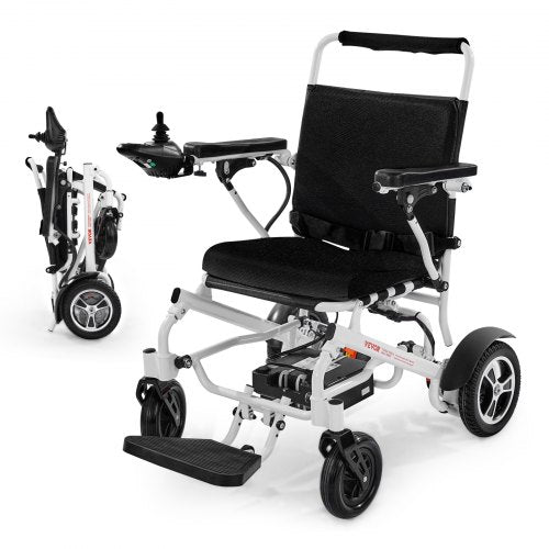 VEVOR Electric Wheelchair for Adults, 300lbs Capacity, Foldable & Lightweight Motorized Wheelchair, 13-Mile Long Travel Range, All-Terrain Powered Cha