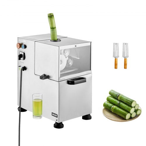 VEVOR Commercial Sugar Cane Juicer, 800W Electric Sugarcane Juicer Machine with 661LBS-H High Output, 4 Stainless Steel Rollers, Sugar Cane Press Juic