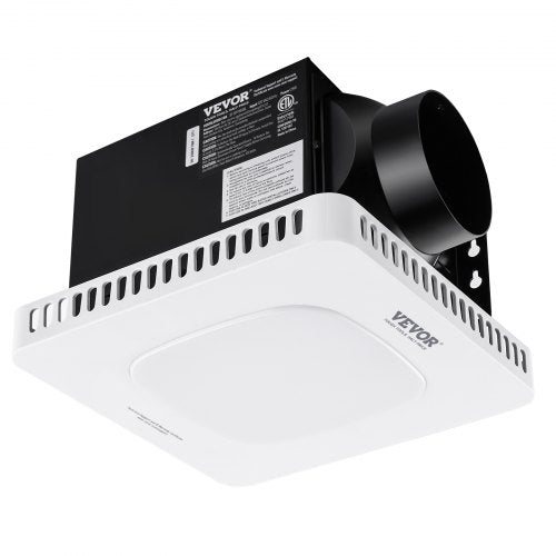 VEVOR Bathroom Exhaust Fan, 110 CFM High-Efficiency Ventilation, 1.5sones Low Noise Operation All-Copper Motor, Energy-Saving Bathroom Ceiling Fan, No