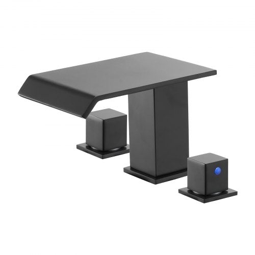 VEVOR Roman Tub Faucet, 3 Hole Waterfall Bathtub Faucet, Bath Tubs Faucets Set with 2 Handles, Roman Tub Faucets Deck Mount for Pet Washing, Baby Care