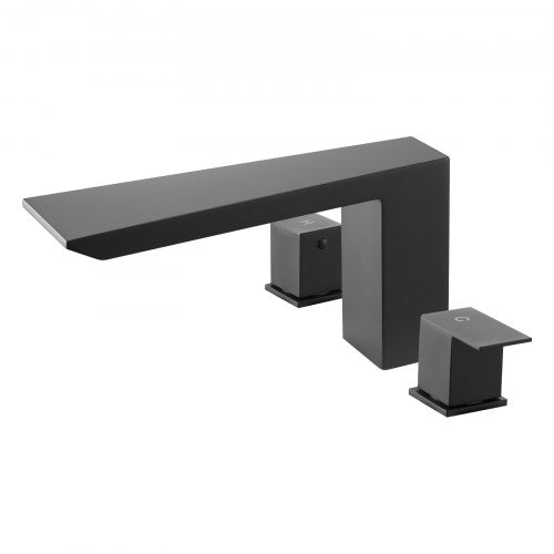 VEVOR Roman Tub Faucet, Bath Tubs Faucets Set with 2 Handles, Roman Tub Faucets Deck Mount for Pet Washing, Baby Care, Adult Bathing, Matte Black, Sta