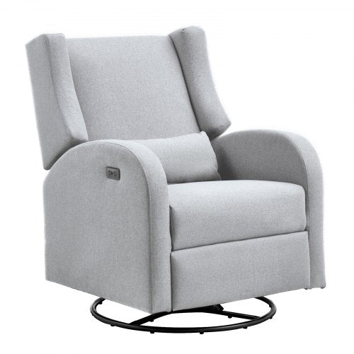 VEVOR Electronic Power Recliner and Swivel Glider, 250 lbs Weight Capacity Swivel Glider Recliner Chair with Adjustable Angle, Polyester Surface Recli