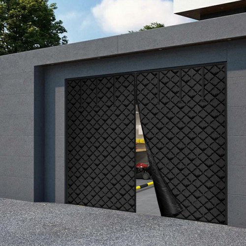 VEVOR Garage Door Screen for Winter, 9.28x7.15FT, Garage Door Insulation Kit, Magnetic Thermal Insulated Door Curtain with 300D Oxford Fabric Heavy Du