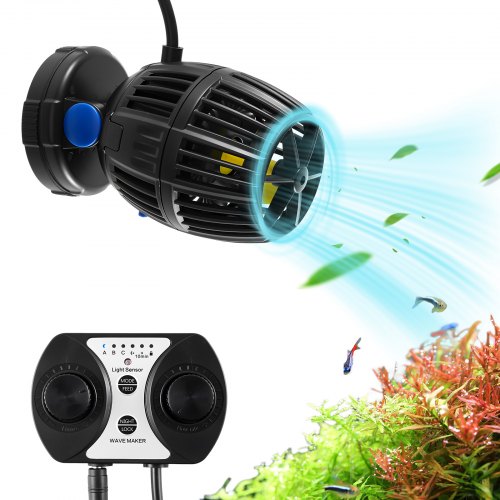 VEVOR Aquarium Wave Maker, 40W, 3963 GPH Quiet and Strong DC Powerhead, Adjustable Fish Tank Circulation Pump with Controller, Strong Magnetic Base, 3